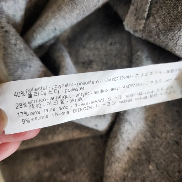 ZARA Speckled Mulberry Silk Wool Midi Dress Gray Woven A-line Dress XS - Picture 13 of 15